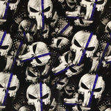 POLICE Thin Blue Line American Tactical Skulls - Exclusive