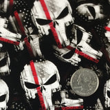 American Fire Fighter Skull Red Line USA Skulls - Exclusive