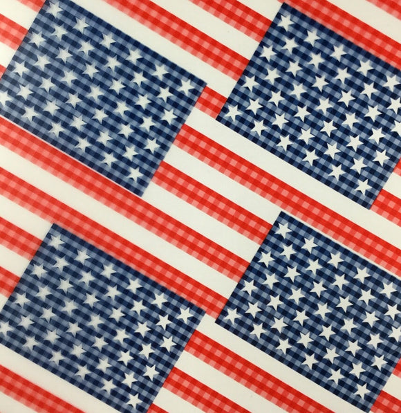 Large Semi Transparent American Flags
