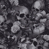 Metallic Black & Silver Skull Garden