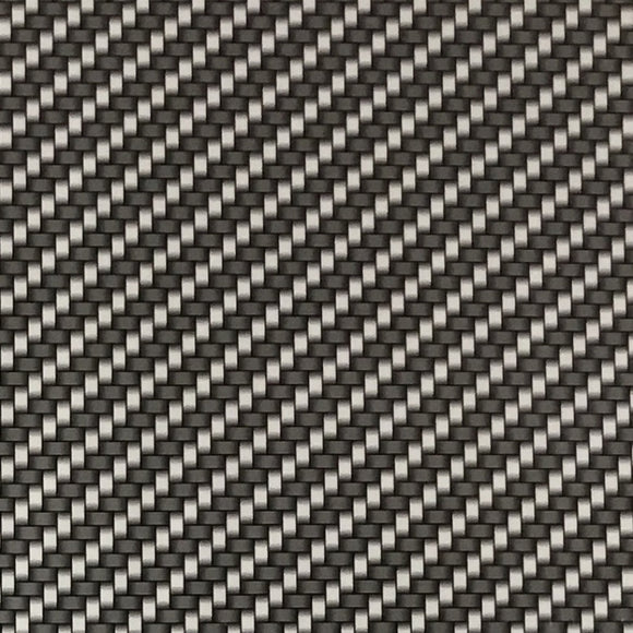 Mini Black/Silver Metallic Carbon Fiber Weave