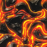 Flaming Molten Lava Rocks