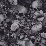 Metallic Black & Silver Skull Garden