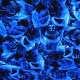 Blue Flaming Skulls