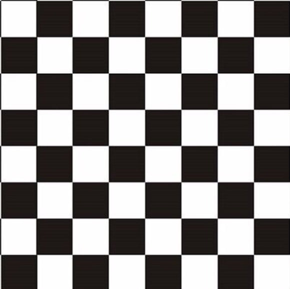 Black & Clear Checker Board